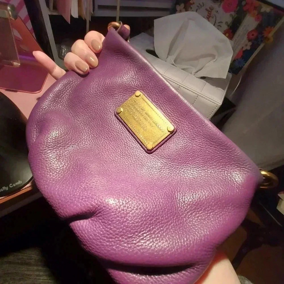 Marc  by Marc Jacobs | Purple Leather Percy Bag Bag with Antique gold hardware - Picture 11 of 16